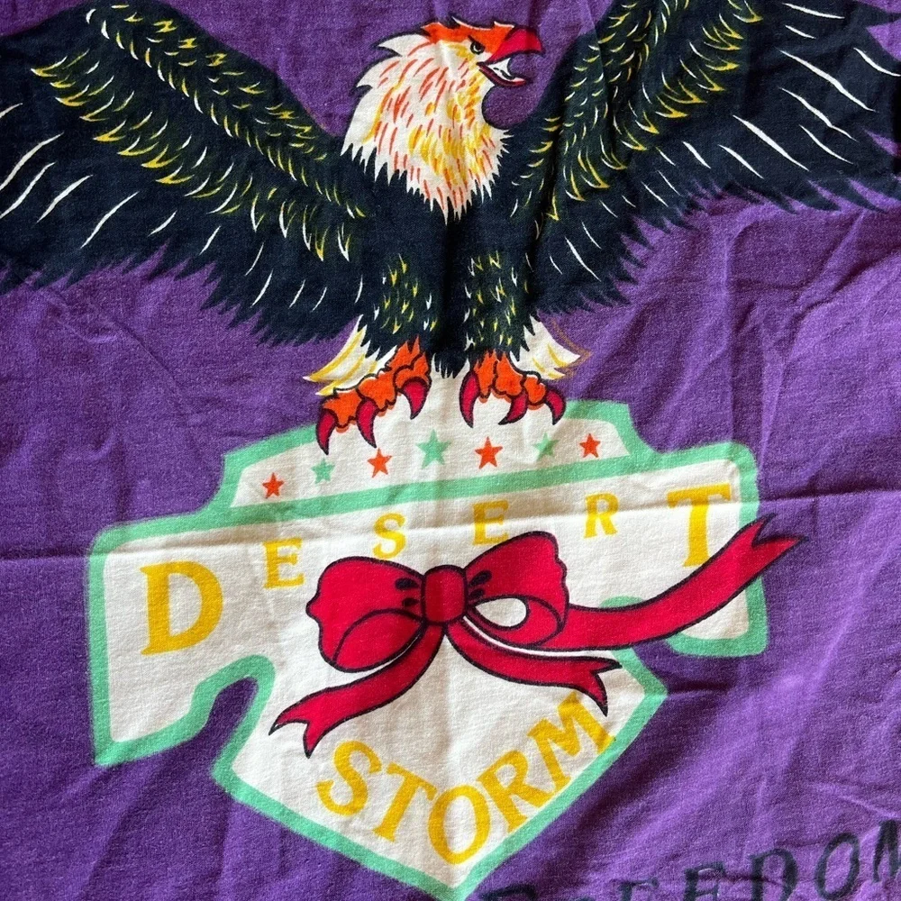 Vintage Desert Storm Eagle Bandana – 100% Cotton Patriotic Stars & Stripes Scarf